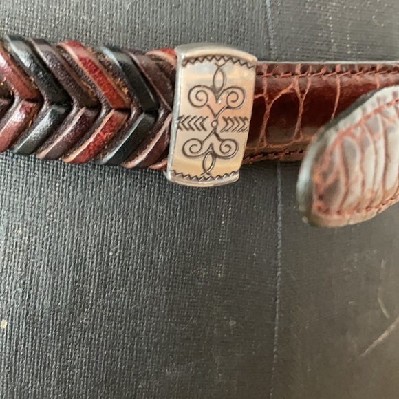 Brighton Brown Leather Belt SzMed - Picture 3 of 9